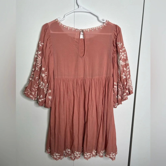 Free People - Bridget Babydoll Embroidered Mini Dress - Picture 6 of 8